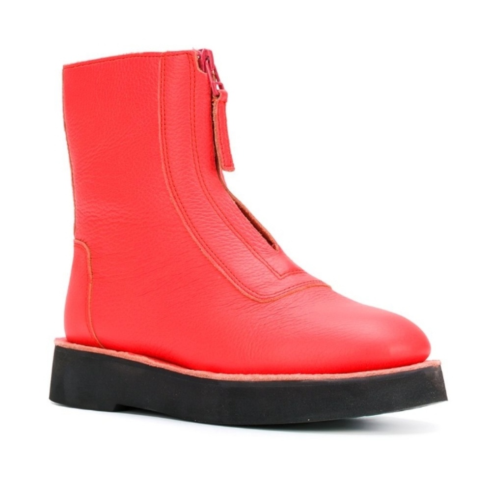 CAMPER leather pink Tyra platform zipper boots - Picture 3 of 8